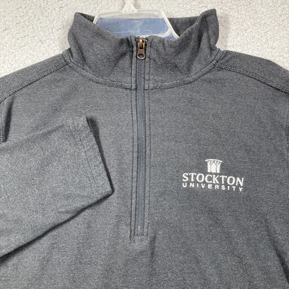 MV Sport Other - VTG  Stockton University Ospreys 1/4 Zip‎ Sweater Men's Small Dark Gray FLAWS